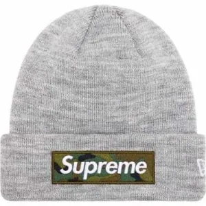 Supreme Box Logo Beanie (FW23) Heather Gray