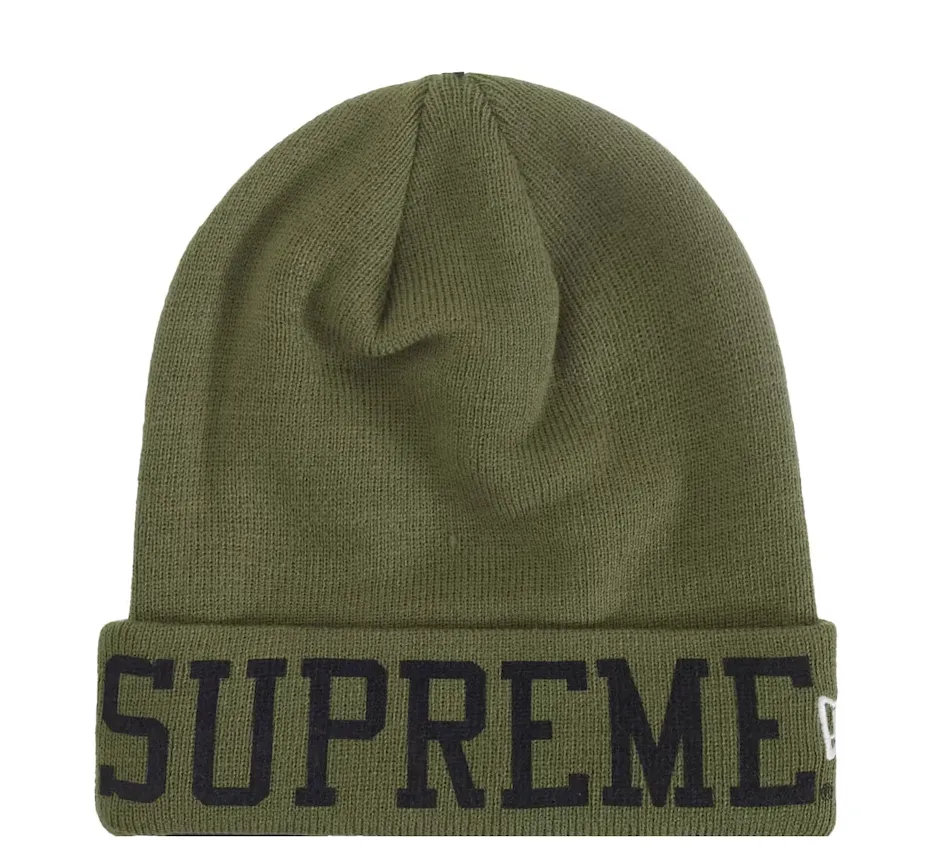 Supreme New Era Varsity Beanie Olive (FW23)