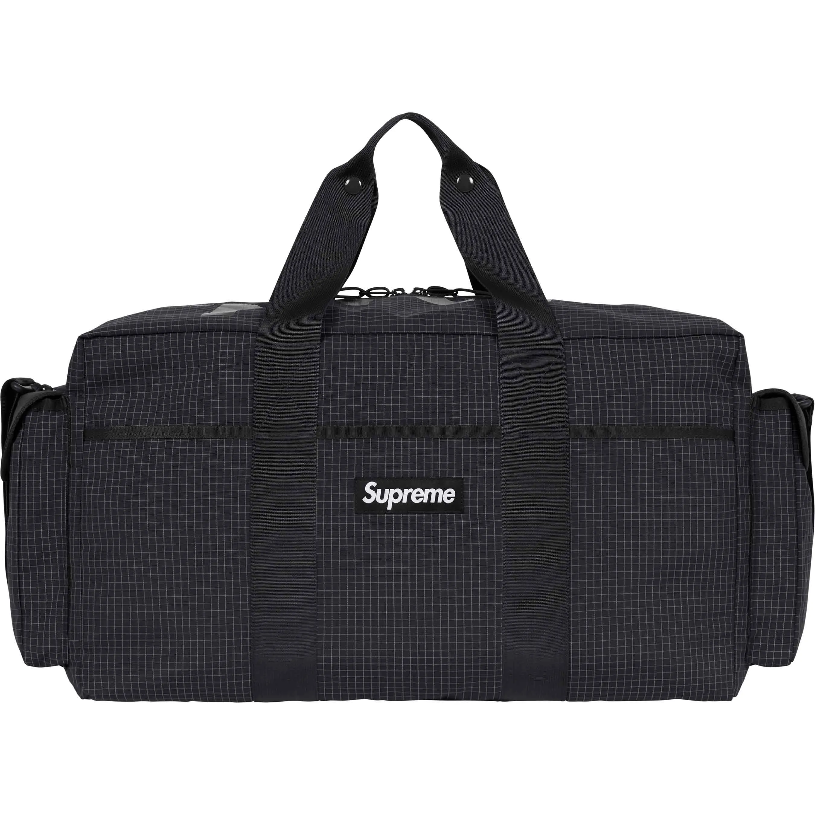 Supreme Reflective Duffle Bag Black 44L