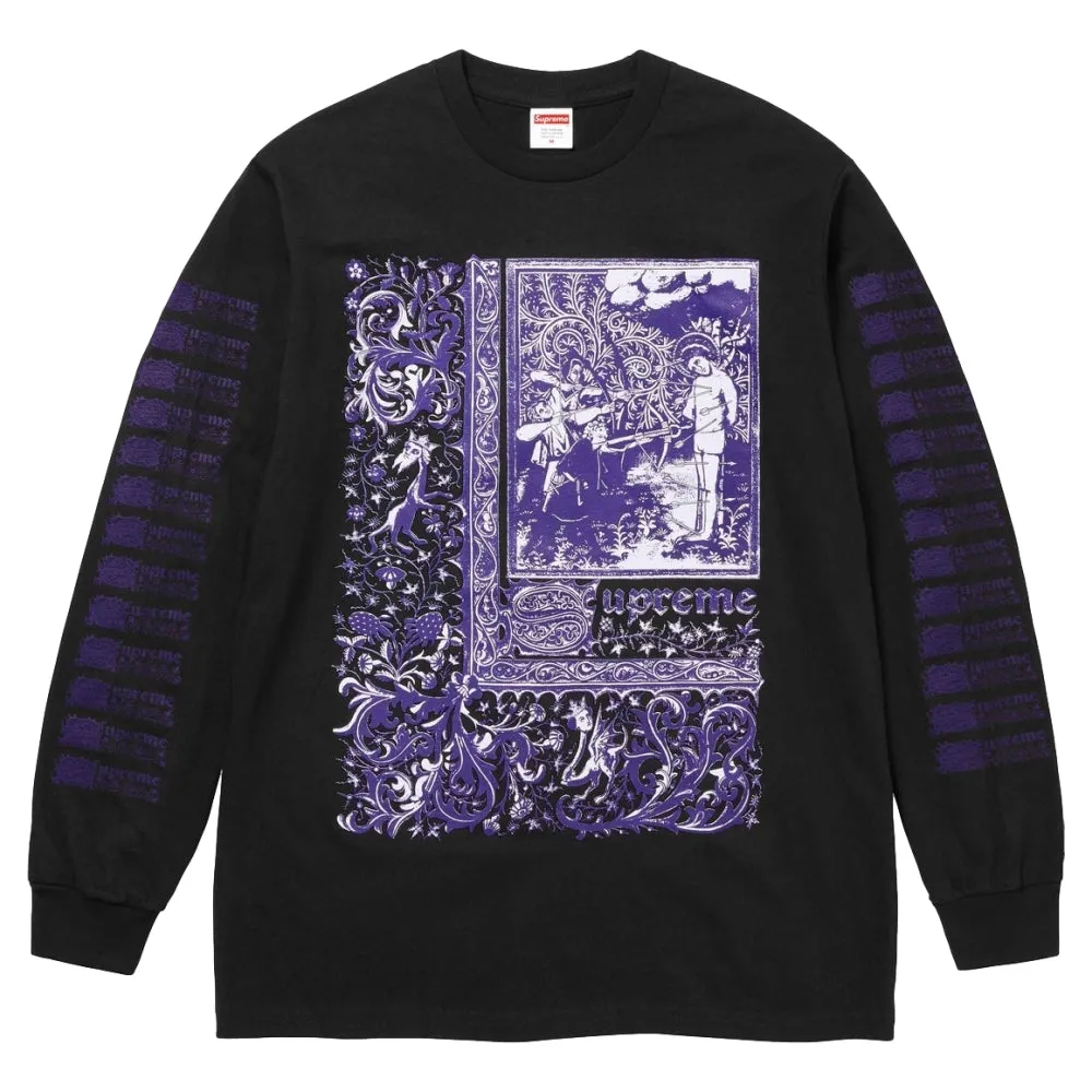 SUPREME SAINT SEBASTIAN L/S TEE-BLACK