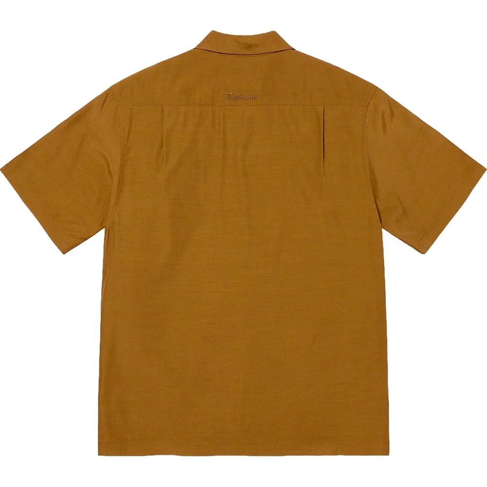 SUPREME SKULLS S/S SHIRT-BROWN