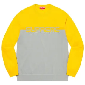 SUPREME SPLIT LOGO PULLOVER-YELLOW