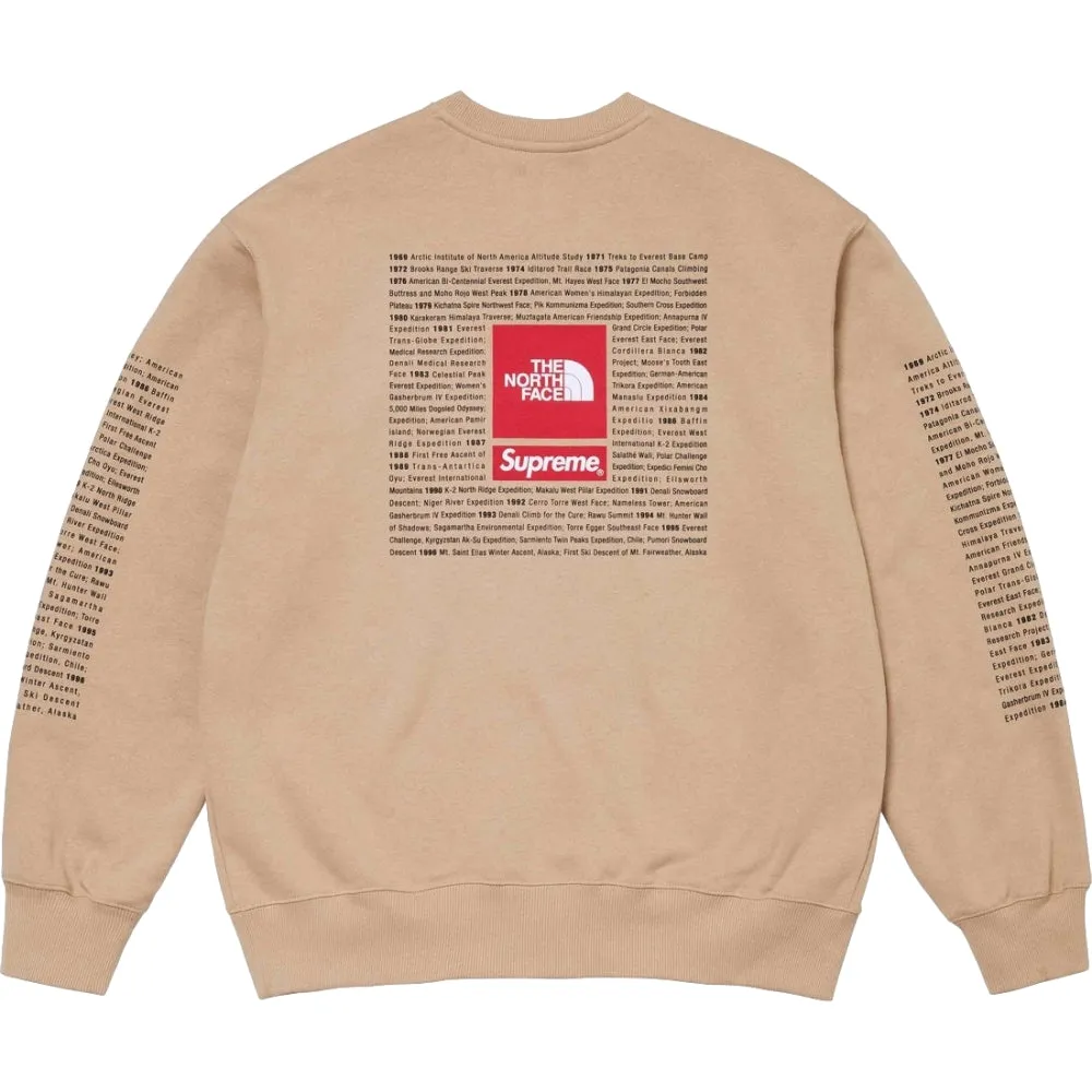 SUPREME TNF CREWNECK-KHAKI