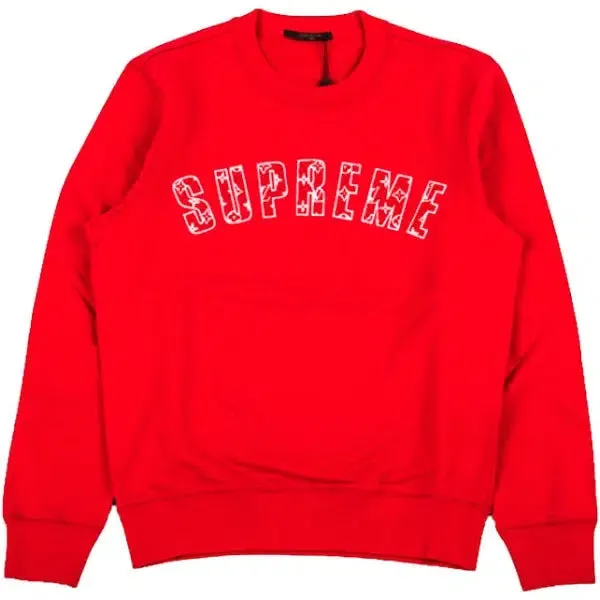 Supreme x Louis Vuitton Arc Logo Crewneck "Red"