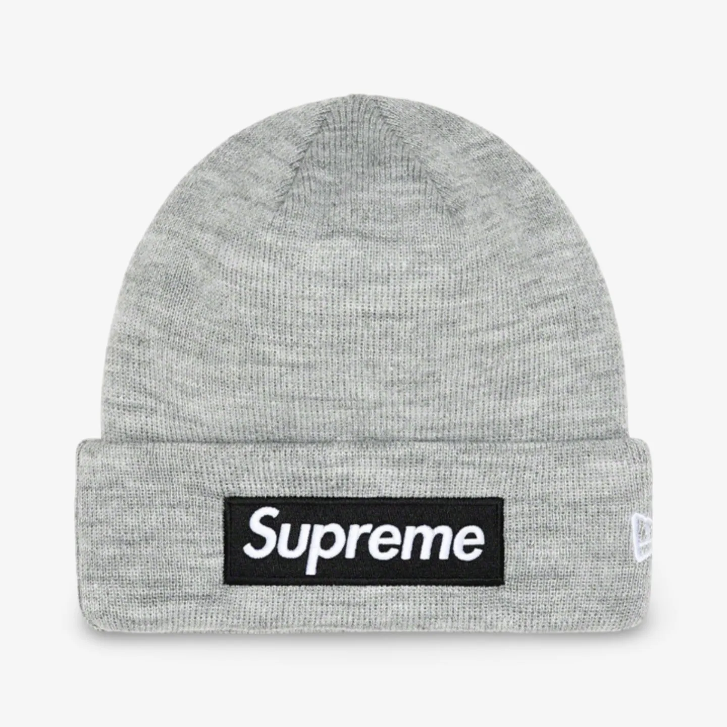 Supreme x New Era Beanie 'Box Logo' Heather Grey FW22