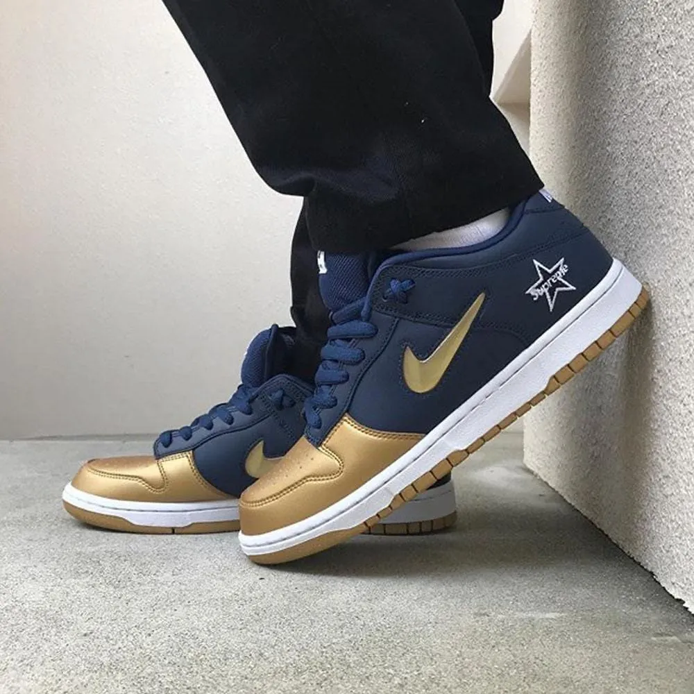 Supreme x Nike Dunk SB Low QS 'Metallic Gold'