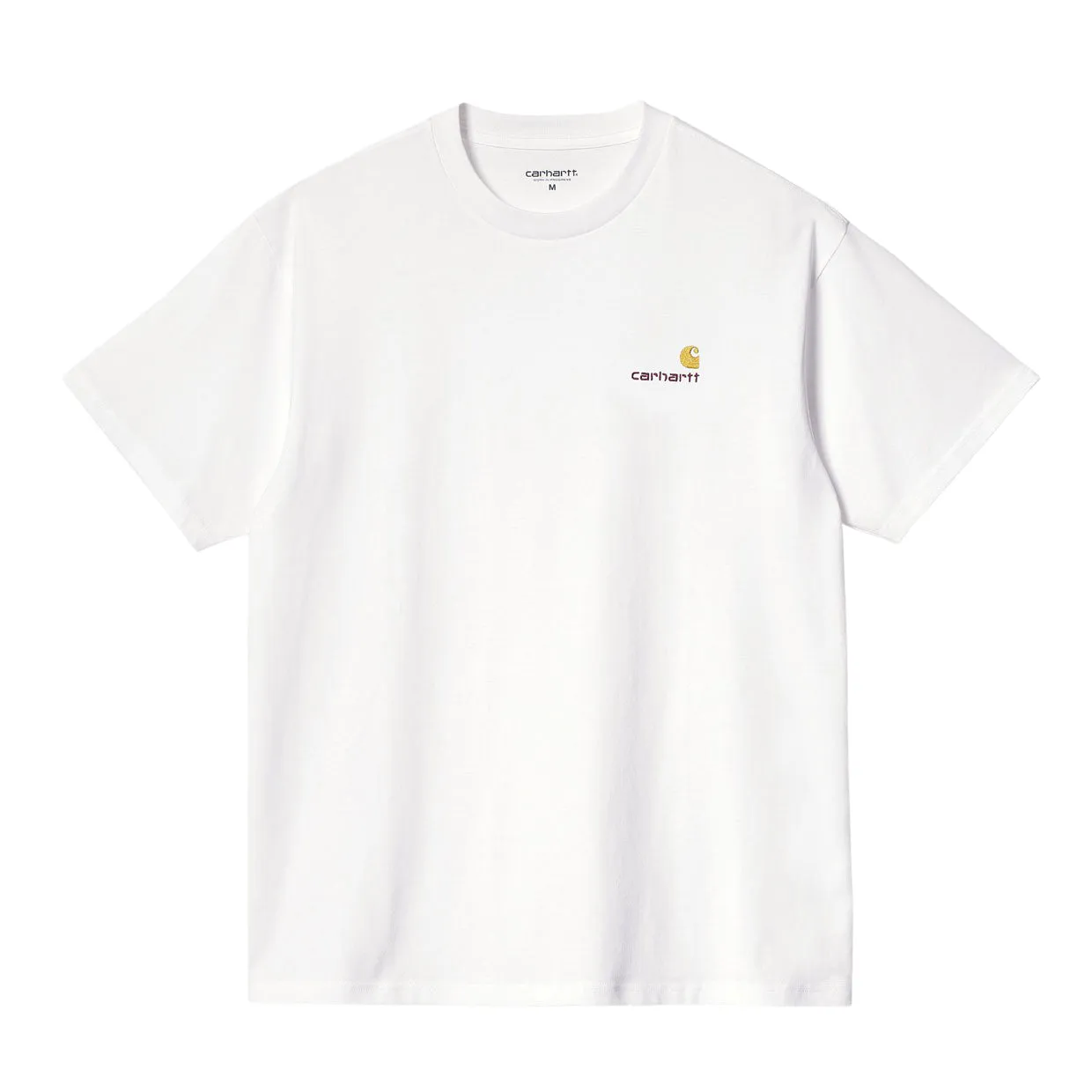 T-shirt Uomo Carhartt WIP S/S American Script Bianco