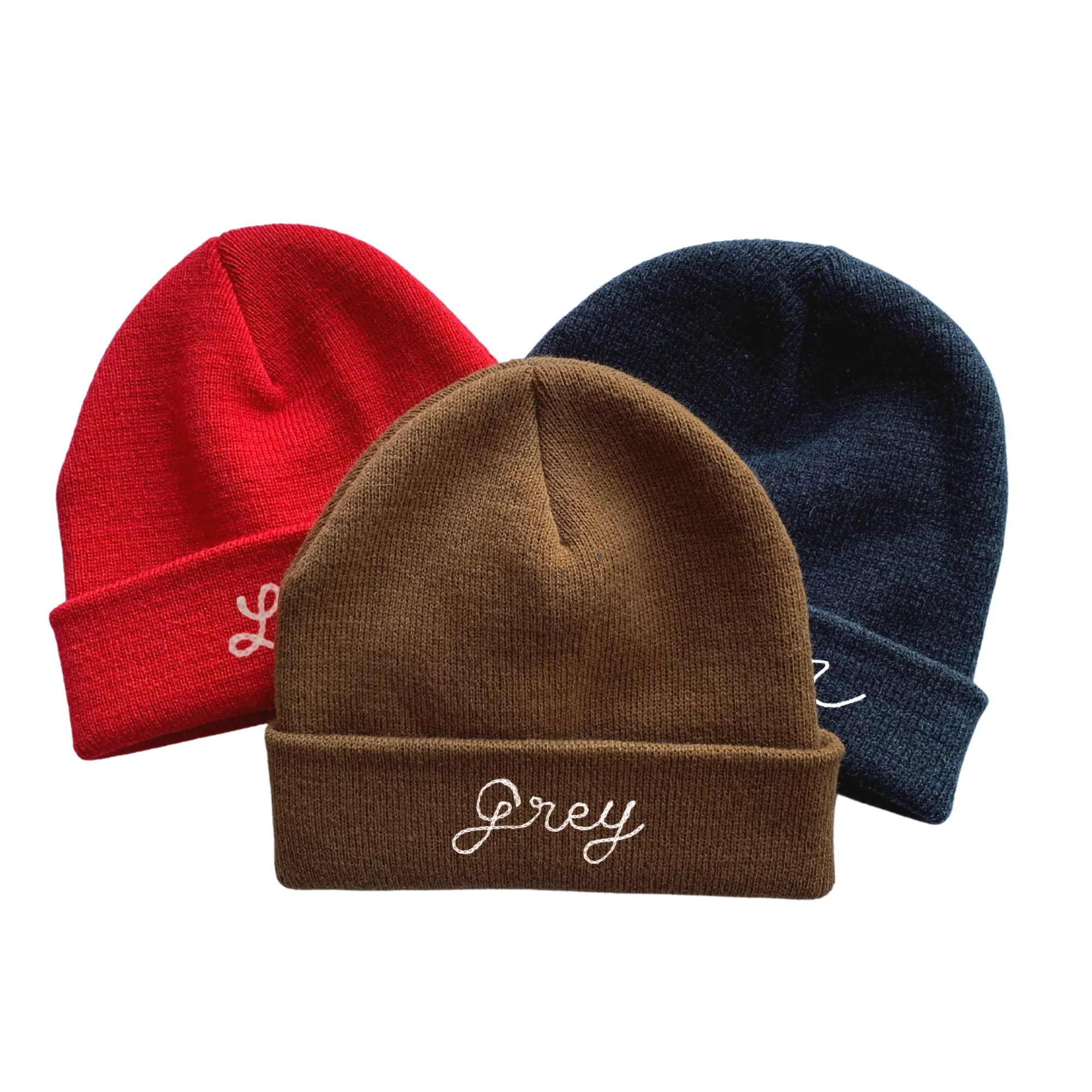 The Baby Chainstitch Beanie - Red