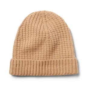 The Waffle Beanie in Camel Merino