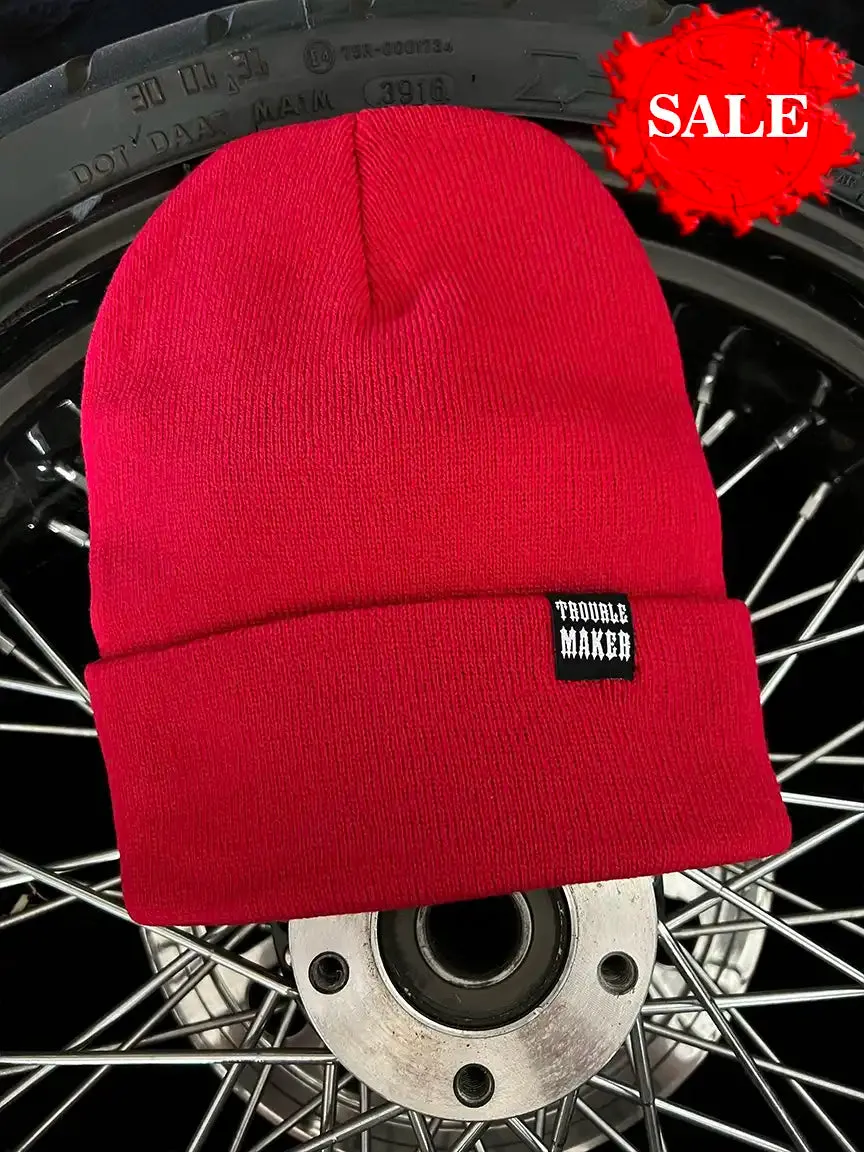 TROUBLE MAKER RED BEANIE