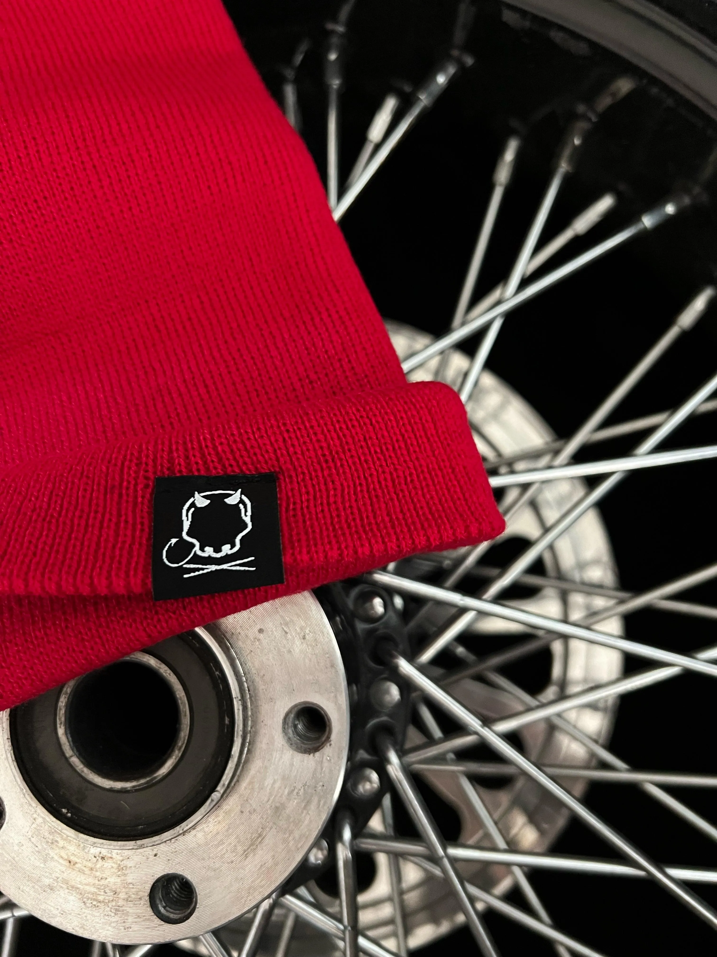 TROUBLE MAKER RED BEANIE