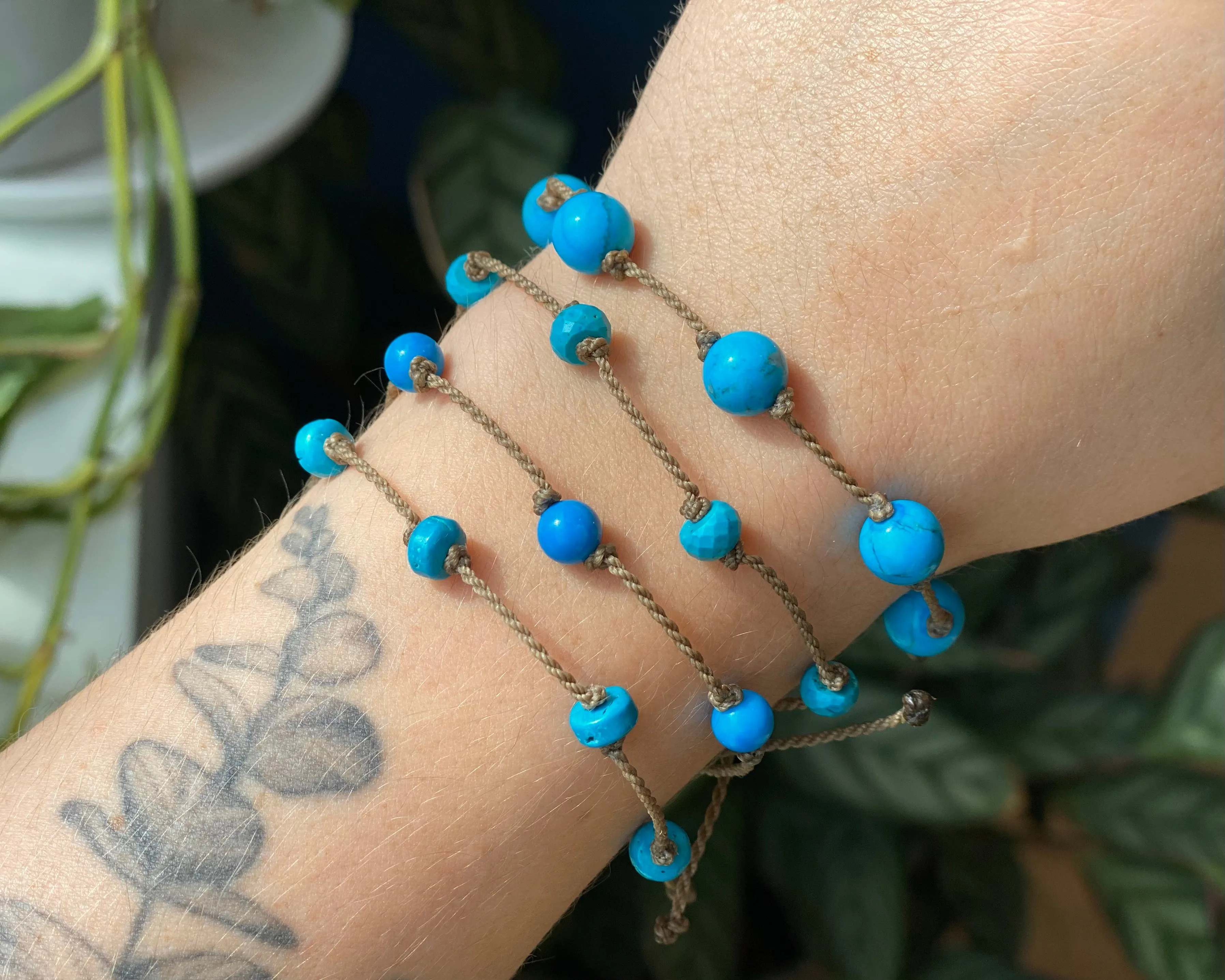 Turquoise & Island Blue Howlite Bracelets