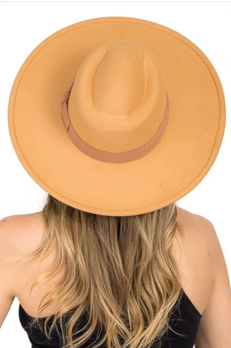 WOMEN FEDORA WIDE RIM HAT