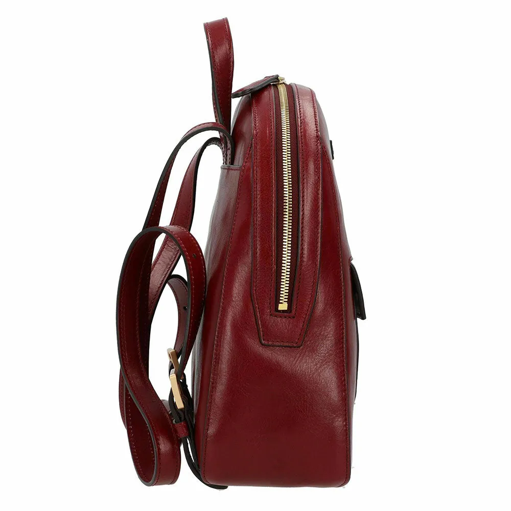 Zaino Donna Medio THE BRIDGE linea Diana in Pelle Bordeaux